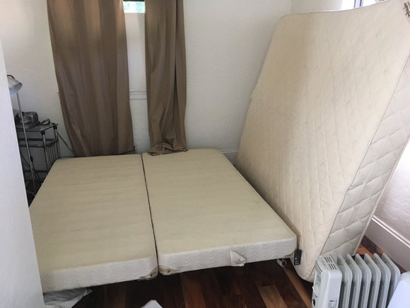 Original box spring config and mattress that I removed